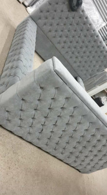 Stratus Interiors Ambassador Tv Bed With Storage Chesterfield Platform Style Plush Velvet-Doorstep Delivery Only No Assembly-Super King-No Storage from B&Q