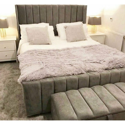 Stratus Interiors Oulton Wing Back Panelled Bed FrameDoorstep Delivery Only No AssemblySuper KingNo Storage Type from B&Q