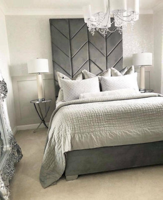 Stratus Interiors Buckingham Tall Panel Bed FrameDoorstep Delivery Only No AssemblySmall DoubleNo Storage Type from B&Q