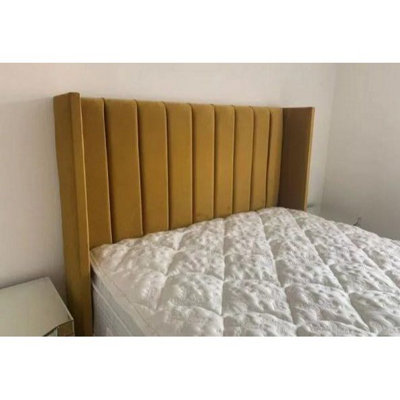 Stratus Interiors Oulton Wing Back Panel Headboard Divan Bed Optional StorageDoorstep Delivery Only No AssemblySingle2 Drawer from B&Q
