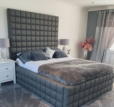 Stratus Interiors Hampshire Tall Cubed Design Bed Frame Large Cubed SidesDoorstep Delivery Only No AssemblySmall DoubleNo Storage Type from B&Q