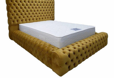 Stratus Interiors Ambassador Chesterfield Upholstered Platform Bed FrameAdd Professional Assembly & Delivery- SingleNo Storage Type from B&Q