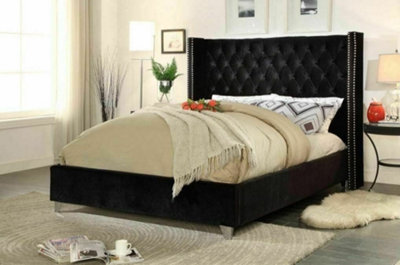 Stratus Interiors Admiral Wing Back Bed With Metal StudsDoorstep Delivery Only Self AssemblyDoubleGas Lift from B&Q