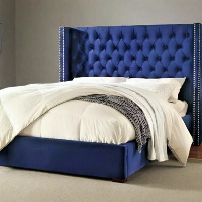 Stratus Interiors Admiral Wing Back Bed With Metal StudsDoorstep Delivery Only Self AssemblySingleStandard Bed Frame from B&Q