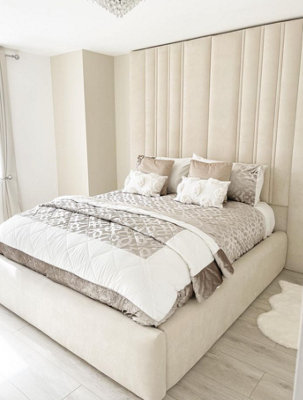 Stratus Interiors Tall Chateaux Paneled Floor To Ceiling Headboard Bed FrameAdd Professional Assembly & Delivery- Super KingNo Storage Type from B&Q