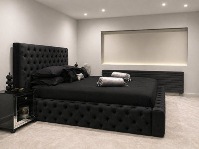 Stratus Interiors Linley Chesterfield Upholstered Bed FrameAdd Professional Assembly & Delivery- Small DoubleNo Storage Type from B&Q