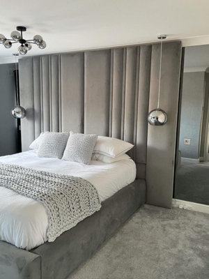 Stratus Interiors Tall Chateaux Paneled Floor To Ceiling Headboard Bed FrameAdd Professional Assembly & Delivery- SingleNo Storage Type from B&Q