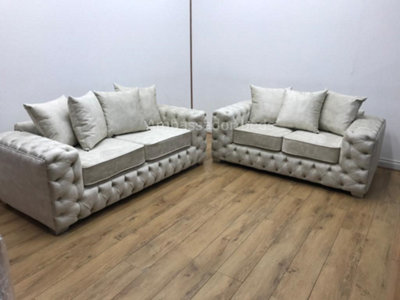 Stratus Interiors Ashley Corner Sofa Chesterfield Scatter BackFull Back (Larger)Doorstep Delivery Only No Assembly3 And 2 Seater Set from B&Q
