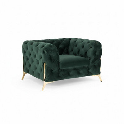 Stratus Interiors Italian Chesterfield Sofa Plush Velvet Uk Manufactured from B&Q