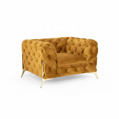 Stratus Interiors Italian Chesterfield Sofa Plush Velvet Uk Manufactured from B&Q