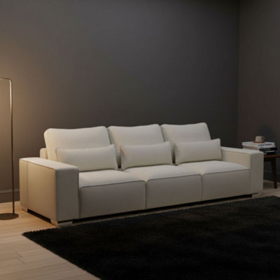 Stratus Interiors Sloane Teddy Boucle Modular Sofa Contemporary Design Custom ConfigurationsCream Boucle3 Seater from B&Q