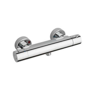 Menai Chrome Round Thermostatic Cool Touch Shower Bar Valve from B&Q