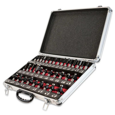 Excel Tools Excel 1/2In Shank Router Cutter Bit 35 Piece Set from B&Q