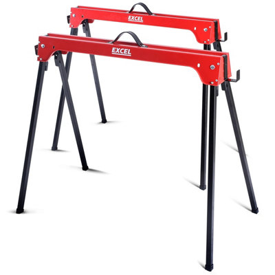 Excel Tools Excel Heavy Duty Steel Sawhorse Twin Pack With Load Capacity 500Kg