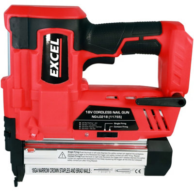 B&Q -  Excel 18V Cordless Second Fix Nailer Without Battery & Charger