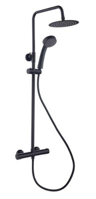 Rainsworth Thermostatic Shower Mixer Set Chrome Round Overhead Rainfall Shower With Handheld Shower from B&Q