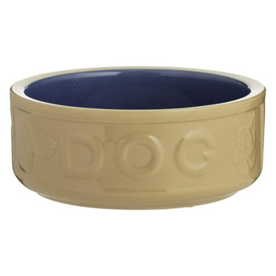 Rayware Mason Cash Cane & Blue Lettered Stoneware Dog Bowl 18Cm from B&Q