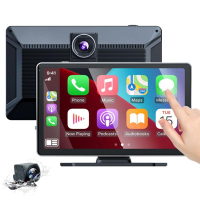 Wireless Car Stereo,9 Inch Carplay Screen For Apple Play & Android Auto,portable Touch Mirror Link Music Video PlayerWith 4 K from B&Q