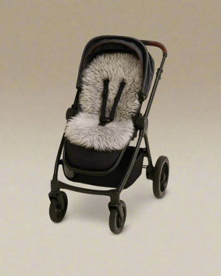 Naturally Sheepskins Baby Deluxe Sheepskin Pram Liner Grey from B&Q