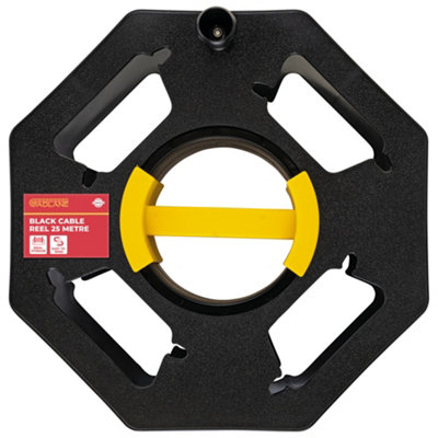 Gadlane Black Cable Reel 25 Metre from B&Q