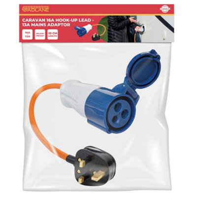 Gadlane 16A Uk Hook-Up Lead 3 Pin / 230V Mains Adaptor. from B&Q