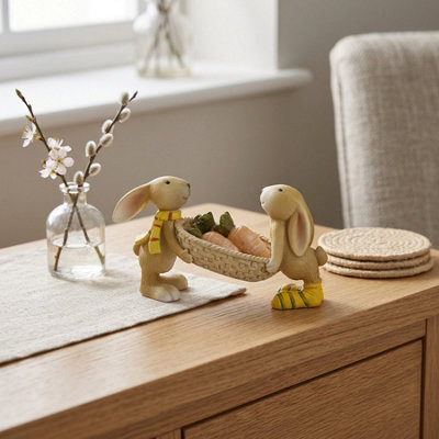 Garden Greatness Spring Rabbits With Carrots Ornament from B&Q