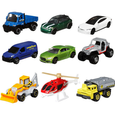 B&Q -  9 Pack Vehicles Collection Of 9 1:64 Scale Die-Cast Cars