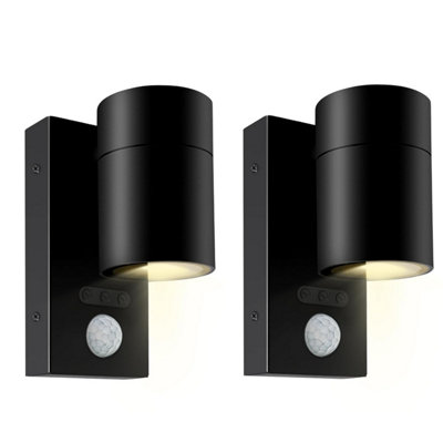 Kerry Outside Wall Lights With SensorIp 65 Waterproof Downward Outdoor LightingExternal Pir Mount Security DownlightBlack from B&Q