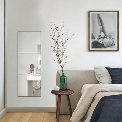 Garden Sanctuary 3Pcs Square Acrylic Adhesive Frameless Wall Mirror 30Cm from B&Q