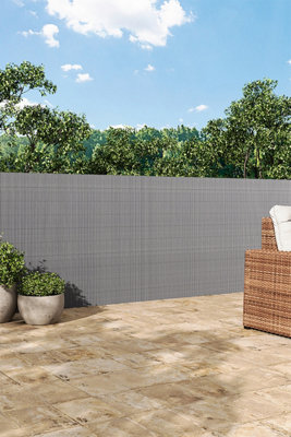 Garden Sanctuary 150Cm W X 300Cm L Garden Sunshade Privacy Fence Screen Panel Light Grey