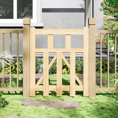 Garden Sanctuary Decorative Outdoor Picket Fence Gate Border Entrance For Deck Or Patio W 76Cm H 90Cm from B&Q
