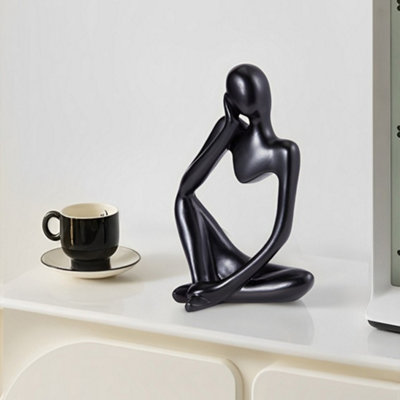Thehotsale Thinker Figurine Resin Cute Figurine Statue Tabletop Bedroom Ornament Collectible from B&Q