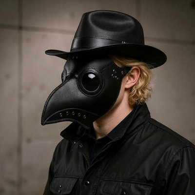 Thehotsale Halloween Cosplay Plague Doctor Pu Leather Mask
