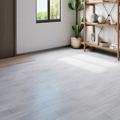 Thehotsale 14Pcs Wood Grain Spc Vinyl Flooring Interlocking Flooring, 3.12M²