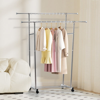 Thehotsale Adjustable Stainless Steel Clothes Drying Rack Black Assembly Required from B&Q