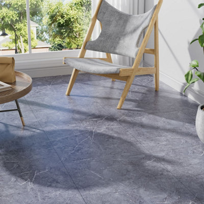 Thehotsale 24Pcs Marble Texture Flooring Tile 2mm Thickness Self-Adhesive Pvc Flooring Tile from B&Q