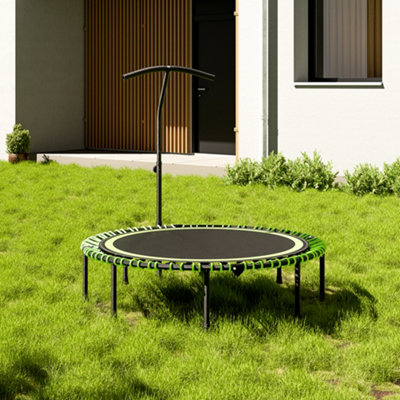 Thehotsale 48In Bungee Cords Foldable Round Trampoline With Adjustable T-Handle Bar In Green from B&Q