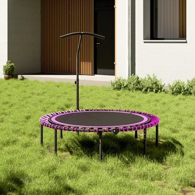 Thehotsale 48In Bungee Cords Foldable Round Trampoline With Adjustable T-Handle Bar In Pink from B&Q