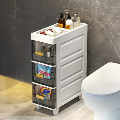 Thehotsale 3-Tier Floor-Standing Storage Cart In Grey Assembly Required from B&Q