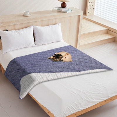 B&Q -  210Cm W X 130Cm D Washable Pets Sleeping Mat Rectangle Mat For BedSofaFloor In Grey