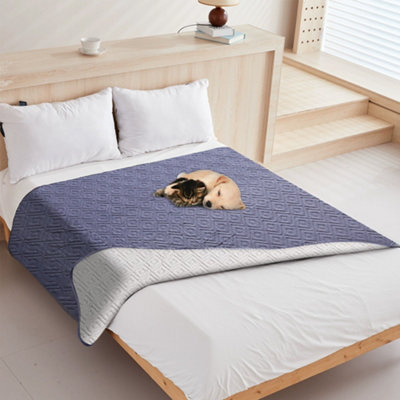 B&Q -  210Cm W X 210Cm D Washable Pets Sleeping Mat Rectangle Mat For BedSofaFloor In Grey