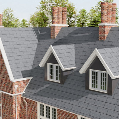 Thehotsale Grey 14Pcs Laminated Asphalt Shingle Roofing from B&Q