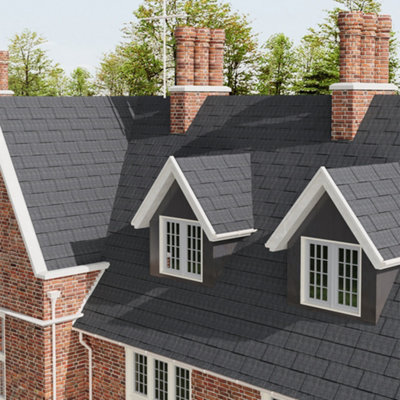 Thehotsale Black 14Pcs Laminated Asphalt Shingle Roofing from B&Q