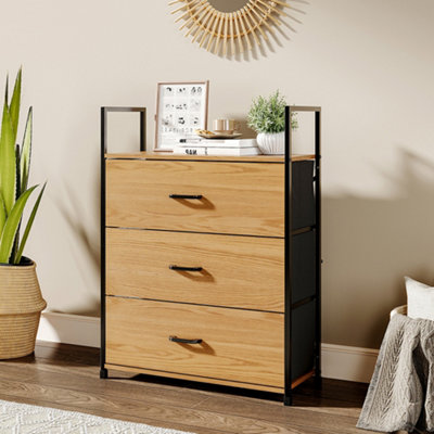 Thehotsale 3-Drawer Chest 80Cm H X 58.5Cm W X 23.5Cm D from B&Q