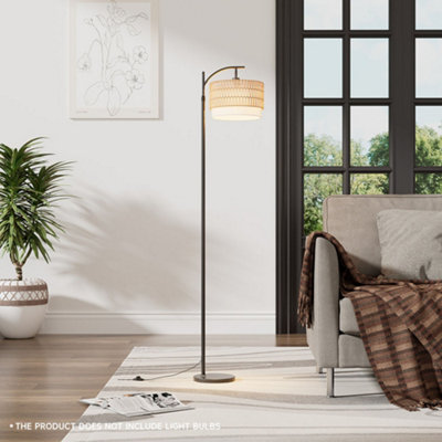 Thehotsale Height Adjustable Arc Farmhouse Floor Lamp With Foot Switch from B&Q