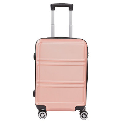 Thehotsale 3Pcs Rose Gold Lockable Travel Suitcase Set With Tsa Lock from B&Q