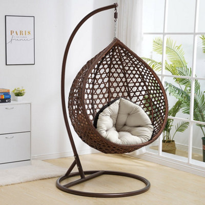 Lifeideas Outdoor Garden Egg Chair Hanging Basket Chair Seat Cushion