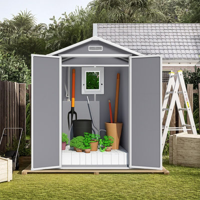 Lifeideas Waterproof Outdoor Plastic Garden Storage Shed Lockable Tool Storage Shed