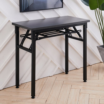 B&Q -  100X60X75Cm Black Folding Computer Desk Laptop Pc Study Working Table