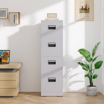 Thehotsale 133Cm H Cabinet 4-Drawer Vertical File Cabinet With InterlockWhite from B&Q
